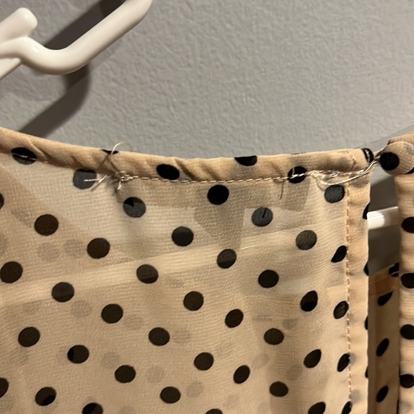 Suzanne Betro Light Pink and Polka Dot BabyDoll Shirt XL - Picture 5 of 6